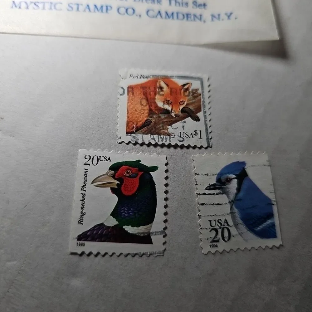 U.S. 1996-2000 Flora & Fauna Commemorative Year Sa12-3 Set Of 3 Postage Stamps
